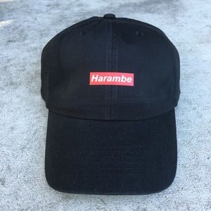 Harambe Custom Unstructured Baseball Dad Hat Cap
