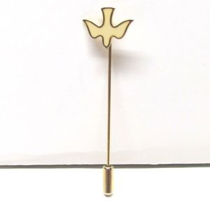 Bird Stick Pin, Gold Tone and enamel