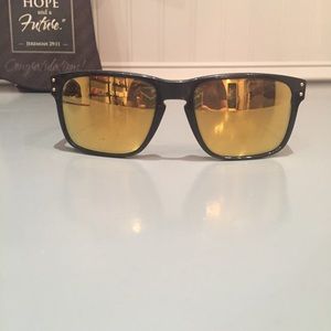 Gold & Black Oakley Sunglasses
