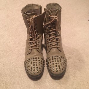 Lace Up Studded Boots