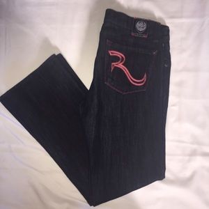 Rock & Republic Hot Pink Stitched Pocket Jeans