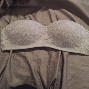 PINK lace bandeau gray