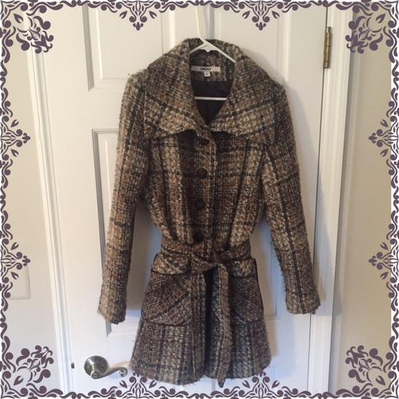 DKNY Tweed Coat size 12