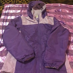 Girls purple winter coat.
