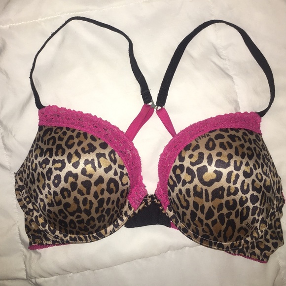 PINK Cheetah Racerback Adjustable Bra
