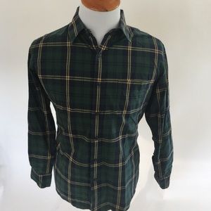 Men Green & Yellow Checkered Plaid Shirt