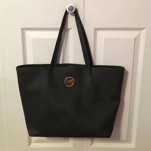 Michael Kors black tote bag