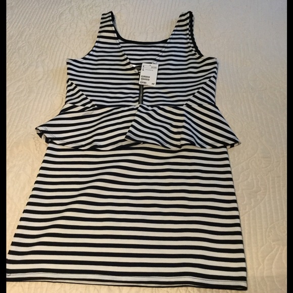 Striped Peplum Dress - Picture 4 of 4