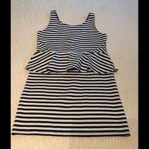 Striped Peplum Dress