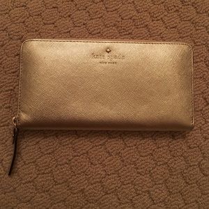 Gold Kate spade wallet