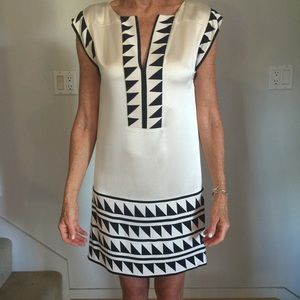 Ivory and black Diane Von Furstenberg dress