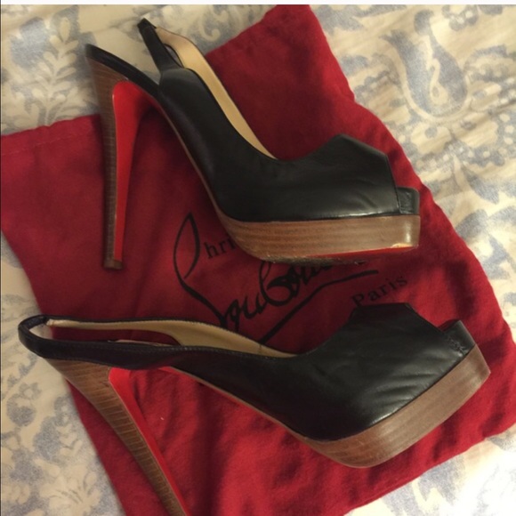 Size 38 Lady Peep Sling back Christian Louboutin
