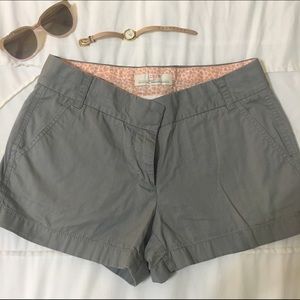 J Crew 3" gray chino shorts