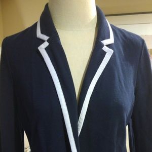 Crown & Ivy Blue Blazer with White Piping