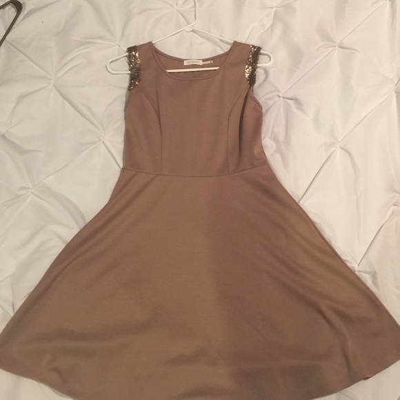 Sequin shouldered dress