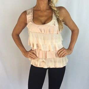 Anthropologie fancy ruffle tank, size XS