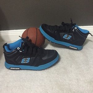 Blue/Black Boys Skechers Sneakers
