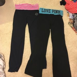 Pink and gilly hicks set of yoga pants