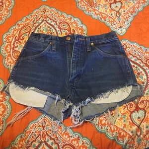 Wrangler high waisted jean shorts