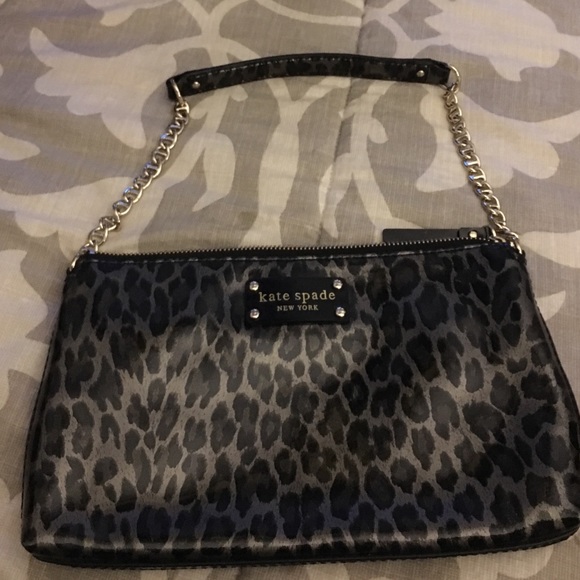 Kate Spade Leopard Print Chain Clutch