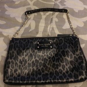 Kate Spade Leopard Print Chain Clutch