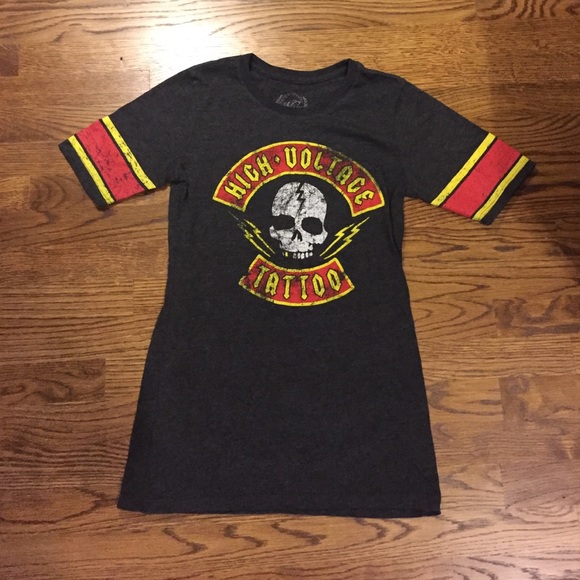 High Voltage Tattoo distressed shirt