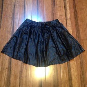 Black Topshop Pleather Skirt