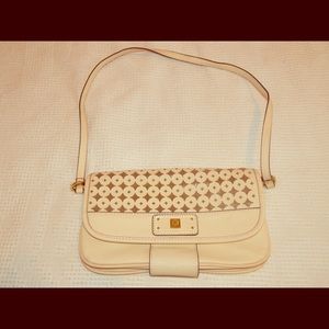 Anne Klein beige leather handbag