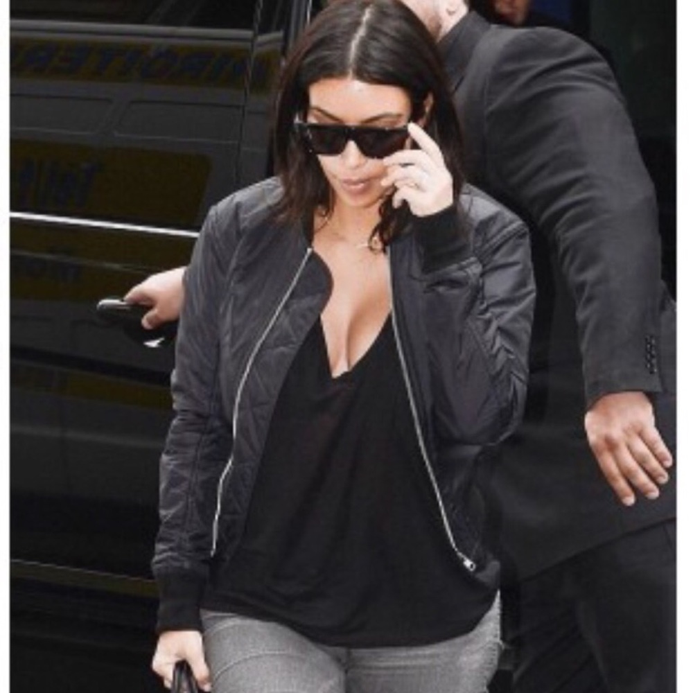 GORGEOUS BLACK bomber jacket!!