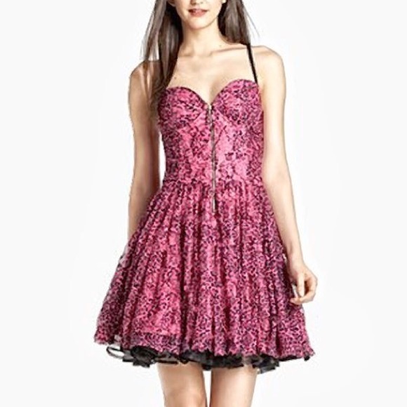 🌺NWT Betsey Johnson leopard & lace dress!