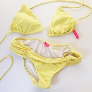 Victoria's Secret Triangle Bikini Canary Yellow
