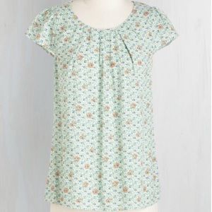 ModCloth floral short-sleeve top