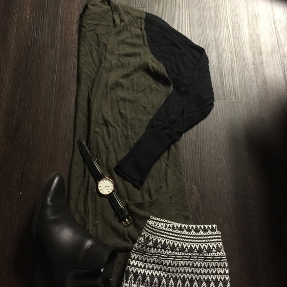 Color block cardigan