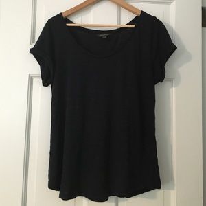 Banana Republic Classic Navy Scoop Neck Modal Tee