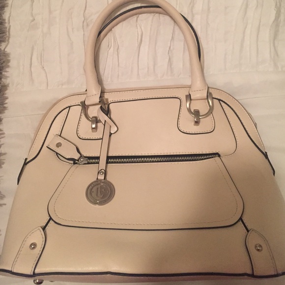 Cream London Fog satchel bag