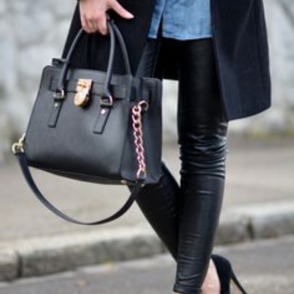 Black Michael Kors Hamilton Bag