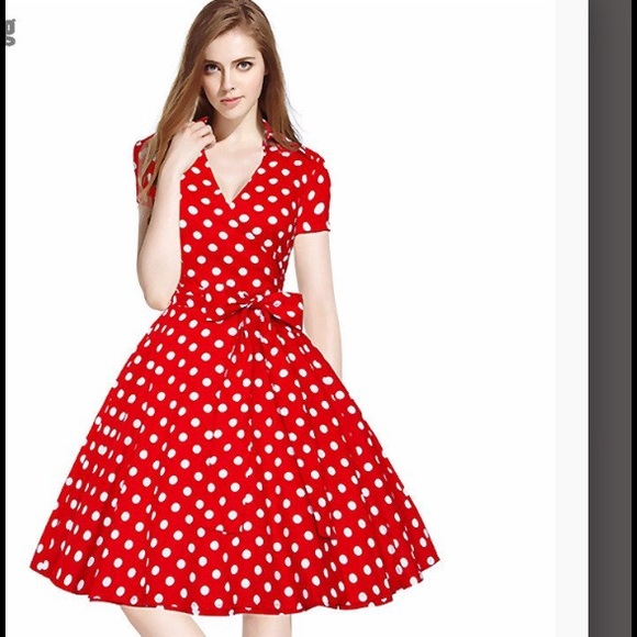 Red cotton dress - Picture 3 of 3