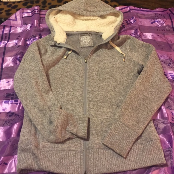 Grey hoodie sweater