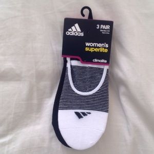 Adidas 3 pair women's superlite no show socks