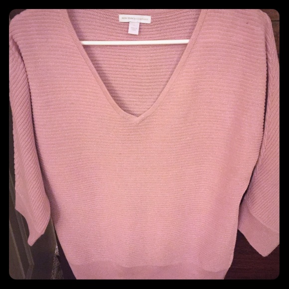 New York Company L pink sparkly sweater never worn