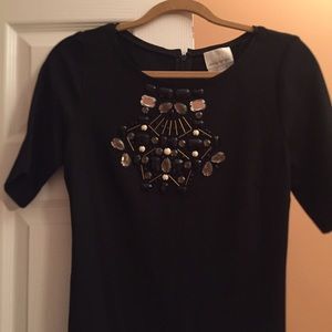 Black Rhinestone Embellished Maternity Dress