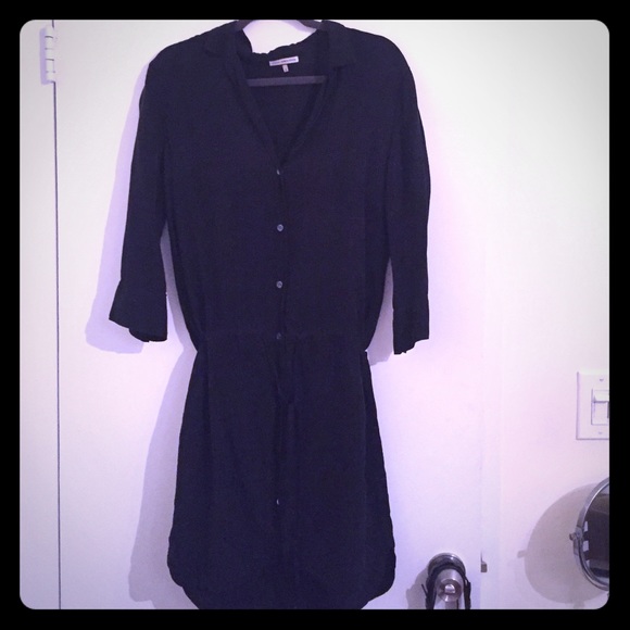 Silky shirt dress