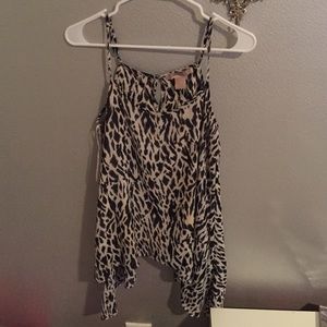 Leopard/Zebra Printed Loose Spaghetti Strap Top