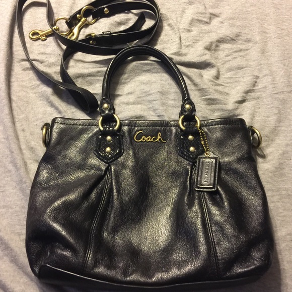 Black Leather Coach Purse