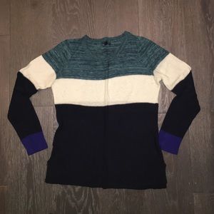 Blue colorblock sweater