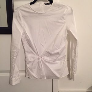 Zara white twisted detail top XS