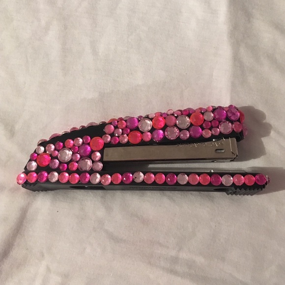 Pink blinged out stapler
