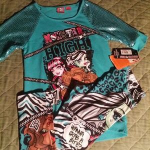 For @kd72180 2pc Girls Moster High Legging Set