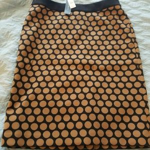 NWT Talbots Black and Brown Pencil Skirt