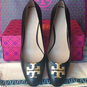 TORY BURCH RALEIGH LEATHER WEDGES